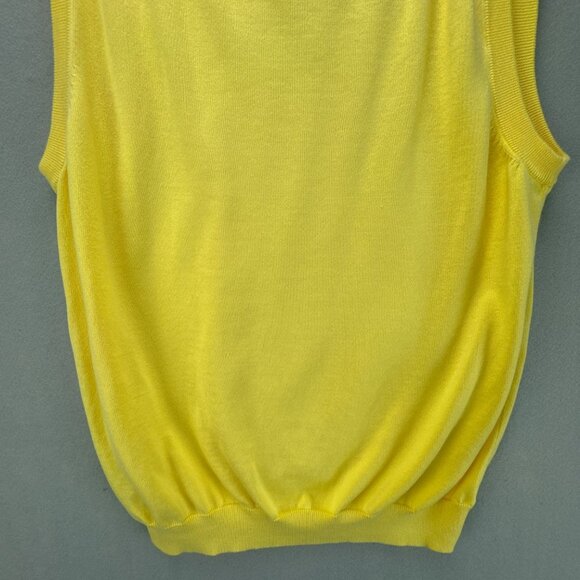 Brooks Brothers 346 Sweater Vest Mens Extra Large Yellow Pullover Supima Cotton - Picture 6 of 12
